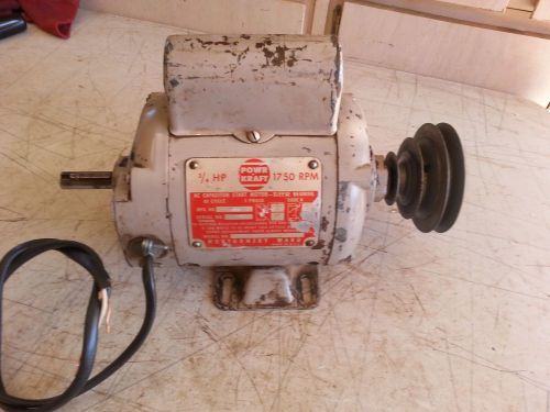 Vintage powr kraft wood lathe motor 3/4 hp 1750 rpm montgomery ward ywl 4543a for sale