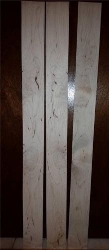 3 @ 32&#034; x 2-3&#034; x 1/4-3/8&#034; thin wide maple boards wood scroll saw #lr6 for sale