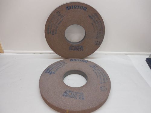 NORTON SURFACE GRINDING WHEELS 14&#034; x 1-1/4&#034; x 5&#034; 23A60-K5BE QTY-2 NEW