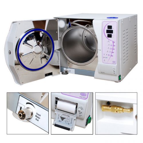 New Dental Medical Surgical Autoclave Sterilizer Vacuum Steam 23 L with Printer