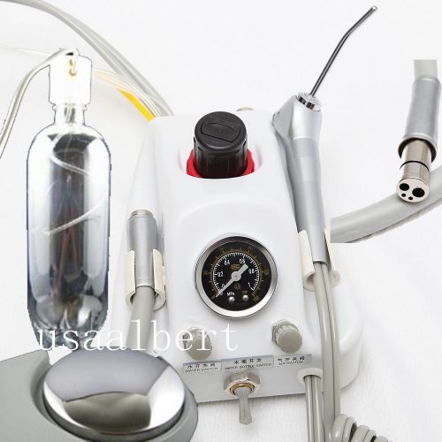 Portable dental turbine unit suction work w/ air compressor 3 way syringe 4 hole for sale