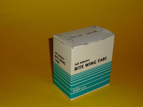 New Dental Bite Wings Tabs Self Adhesive Box 500 Tabs Original in Box