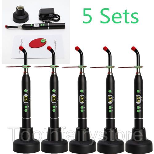 Sale! 5pcs new dental wireless cordless led curing light lamp skysea best black for sale