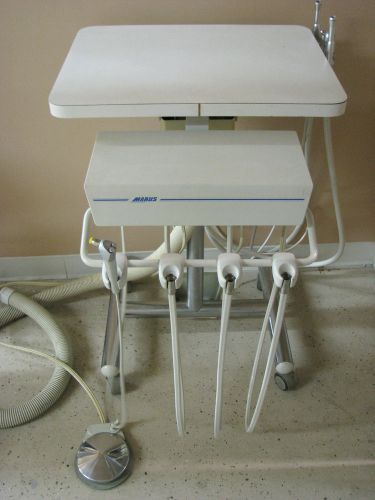 Marus mc3040 dental mobile doctor delivery cart w/ assistant&#039;s instrumentation for sale