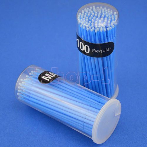 Dental Disposable Micro Applicator Brush Bendable 100 Pcs Blue Size Regular V-1