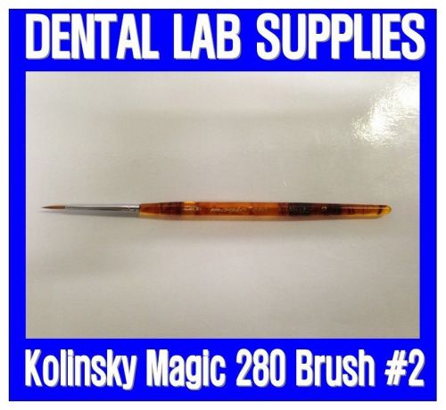 NEW Dental Lab Porcelain Build Up Kolinsky Magic 280 Brush #2 - Us Seller