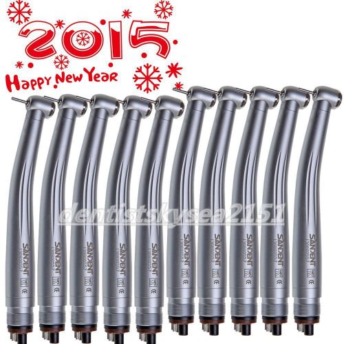 10pcs 2015 New Dental High Speed Handpieces Push Button 4 Holes NSK Style SANDNT