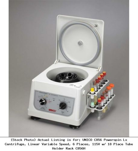 Unico c856 powerspin lx centrifuge, linear variable speed, 6 places, 115v: c856h for sale