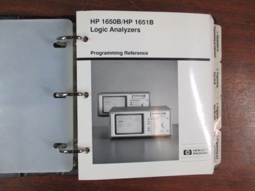 HP Manual 1650B/1651B Logic Analyzer in Binder