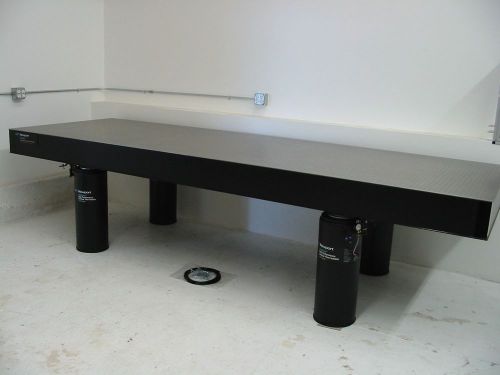 Newport 4&#039; x 14&#039; x 12&#034; rs-4000 optical table w/ nrc i-2000 pneumatic isolators for sale