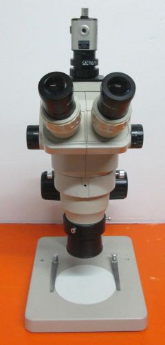 Trinocular  microscope with wf20x/12 eyepiece &amp; szctv1/3 wat.250d w96p camera for sale