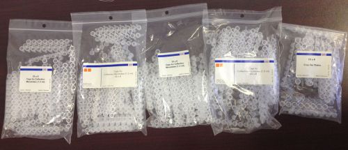 Lot of 5 pkgs of qiagen caps for collection microtubes 1.2ml (4) 55x8 &amp; (1) 25x8 for sale