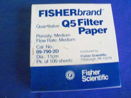 Fischer Scientific NOS Quantitative Q5 11cm  09-790-2D Laboratory Filter Paper