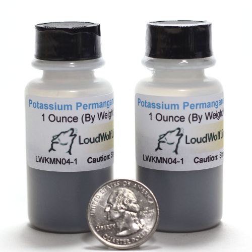 Potassium permanganate  ultra-pure (98%)  fine powder  2 oz total  fast from usa for sale