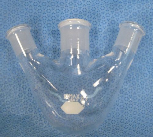 Kimax  50 ml  round  bottom  3-neck  flask  19/22  &amp;  two  14/20        q for sale