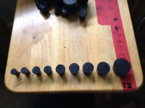 rubber stoppers Assorted Sizes. 00 - 08.