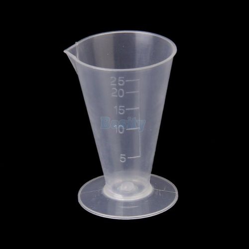 25ml Laboratory Plastic Measurement Beaker Measuring Cup Graduated container