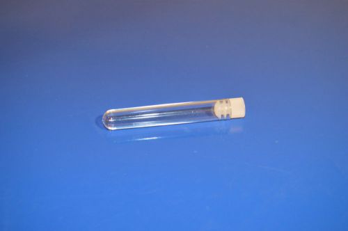 100 Count of 12 x 75 mm Test Tubes w/ Caps, Clear, Polystyrene
