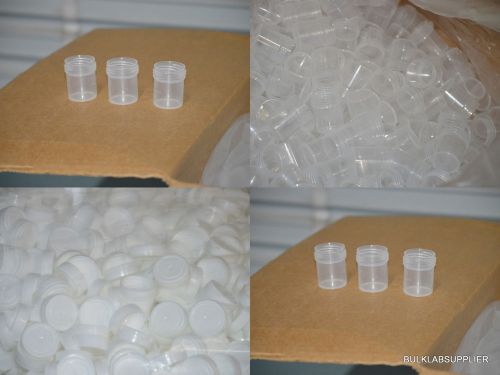 Elkay Leaktite Containers 2.0 ml 1-1/4&#034; Opening, 1-3/4&#034; tall Natural/White Caps