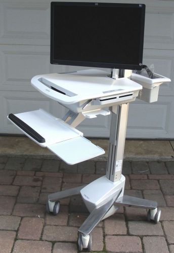 *new* ergotron styeview medical emr healthcare computer laptop pc cart + monitor for sale