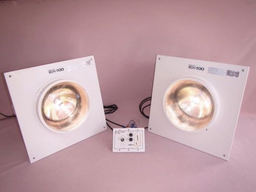 Skytron ex-100 ceiling light system double exam surgical lamps w/ wall controls for sale
