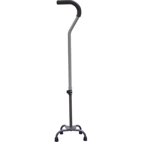 Quad Cane with Tab Lock Silencer and Triangular Padded Hand Grip - Large