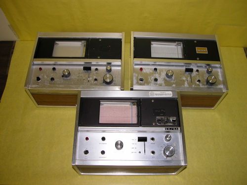 Lot of 3 Vintage Burdick Electrocardiograph EK/5 EK/5A