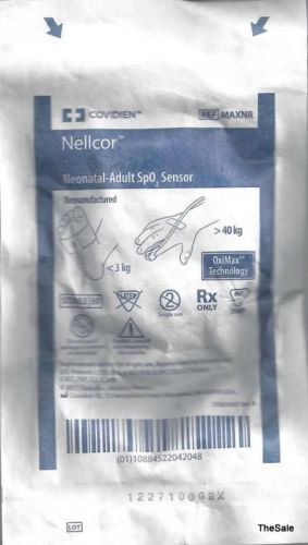 24 Lot Nellcor OxiMax™ MAX-NR Neonatal-Adult SpO2 Sensors Sterile New Covidien