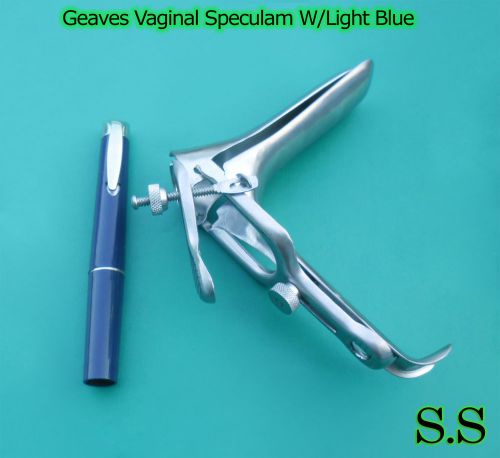 Graves Vaginal Speculum Large w/Light Blue Ob/Gyneclogy Instruments