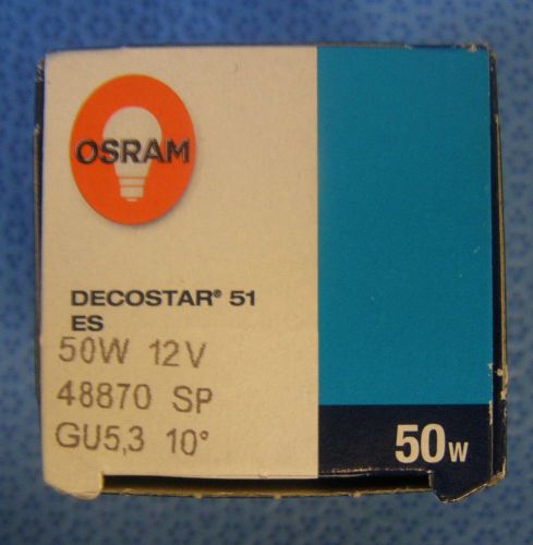 Osram 48870 decostar 51 50w 12v sp gu5,3 10° halogen bulb for sale