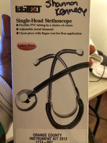 Labtron Latex-Free Single-Head Stethoscope item # 300DLX Black