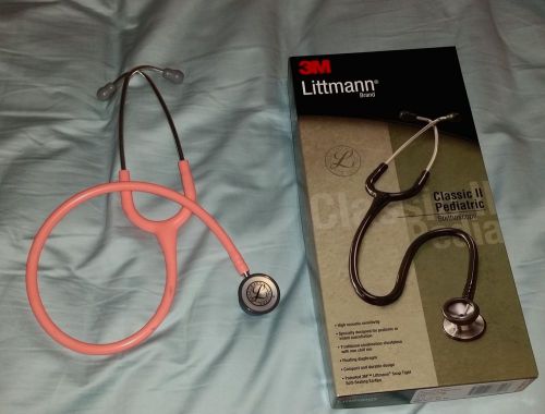 3M Littmann Classic II Pediatric Stethoscope (Peach)