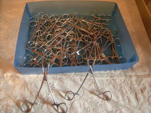 78 PC. LOT OF SCIENCE/MEDICAL/LAB STAINLESS STEEL HEMOSTATS/INSTRUMENTS/1 MIRROR