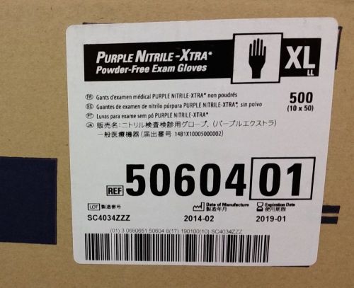 10 boxes Kimberly Clark Purple Nitrile Xtra Powder Free Exam Gloves size XL