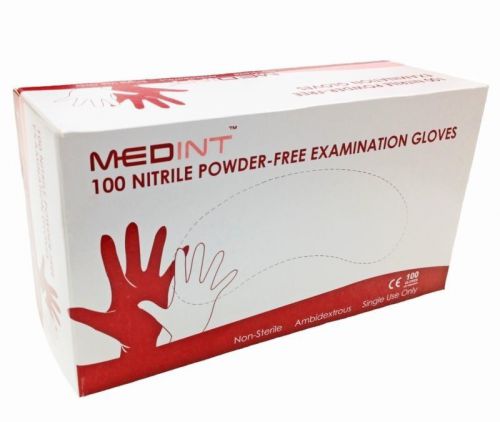 Large Nitrile Examination Gloves Case/1000 Powderfree Fingertips Textured Medint