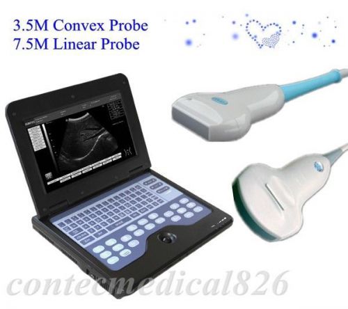 CONTEC SELLCMS600P2 Digital Ultrasound Scanner+2 Probes(3.5M Convex+7.5M Linear)