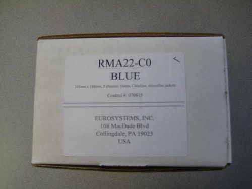 Eurosystems Microfilm Jackets 5 Channel 16mm Metric Blue Stripe CR-64516M