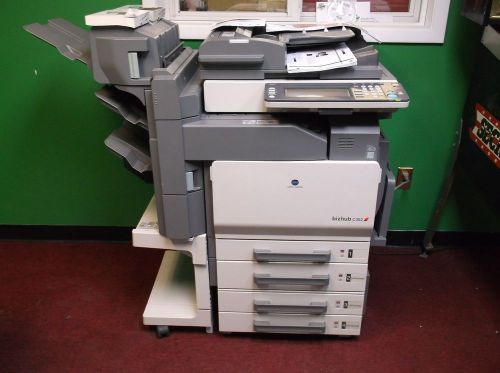 Konica minolta bizhub c352 full system color copier printer scan  fold staple for sale