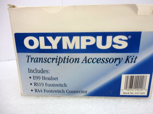 (NEW) Olympus Transcription Accessory Kit, E99 Headset, RS19 Footswitch, 147-455
