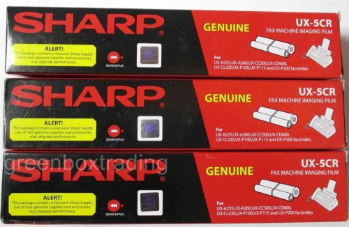 3 pack Genuine SHARP fax machine imaging film roll UX-5CR UX-A255 CC500 P100