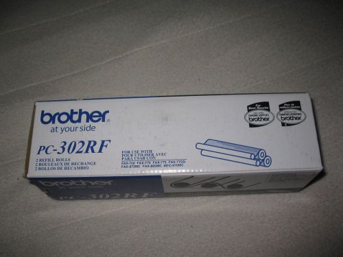 Brother PC 302RF=NEW= 2 Refill Rolls in Box= sealed package Fax Toner=GENUINE
