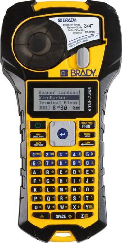 Brady bmp21-plus handheld label printer with rubber bumpers, multi-line print, for sale