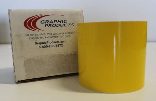 NIB GRAPHIC PRODUCTS DURALABEL 84-3008 4&#034;X140&#039; Yellow 3.0 MIL VINYL TAPE