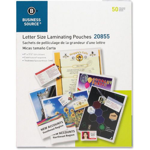 Business Source Letter Laminating Pouch - 9&#034; Width X 11.50&#034; Length X (bsn20855)