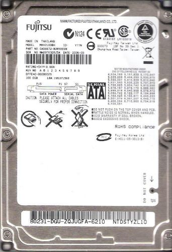 100GB SATA 2.5&#034; inch Notebook Hard Disk Drive HDD Fujitsu MHV2100BH