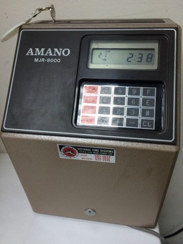 Amano microder mjr-8000 time mjr-8000 calculating time clock recorder for sale