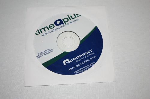 Acroprint timeQplus 3.0.42 Time &amp; Attendance Software With Install Key