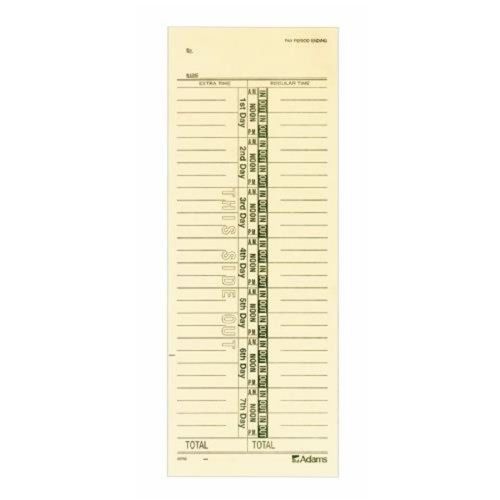 Adams Time Cards, Numbered Day, 3.4 x 9 Inches, Man, 1-Sided, 200 Ct (9656-200)