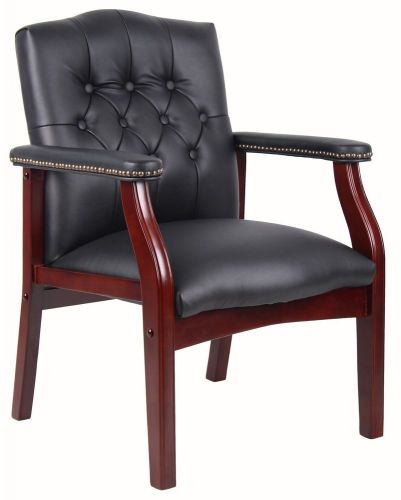 Traditional Black Caressoft Guest Chair Black Seat Furniture Office Den New Home