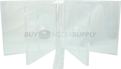 24mm Clear Quintuple 5 Discs CD Jewel Case - 200 Pack